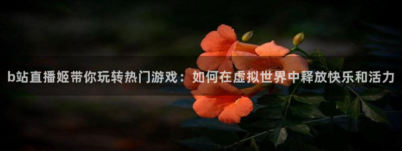 nba直播在线观看直播吧：b站直播姬带你玩转热门游戏：如何在虚拟世界中释放快乐和活力